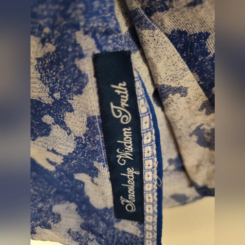Robert Graham Men's Blue Wave Short Sleeve Woven Button Down Shirt Sz S